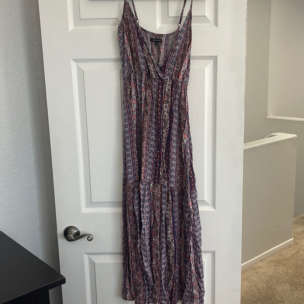 Navy print Maxi dress